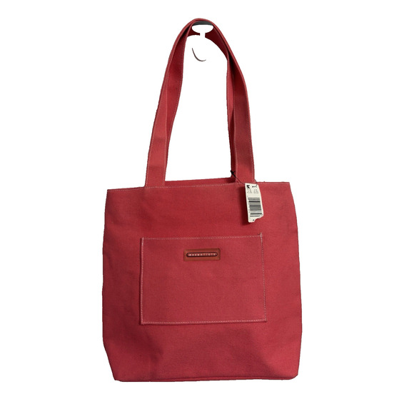 Essentials Hot Pink Tote Bag Barbie Book Colorful Spring Basic Summer Travel NWT - Picture 1 of 6